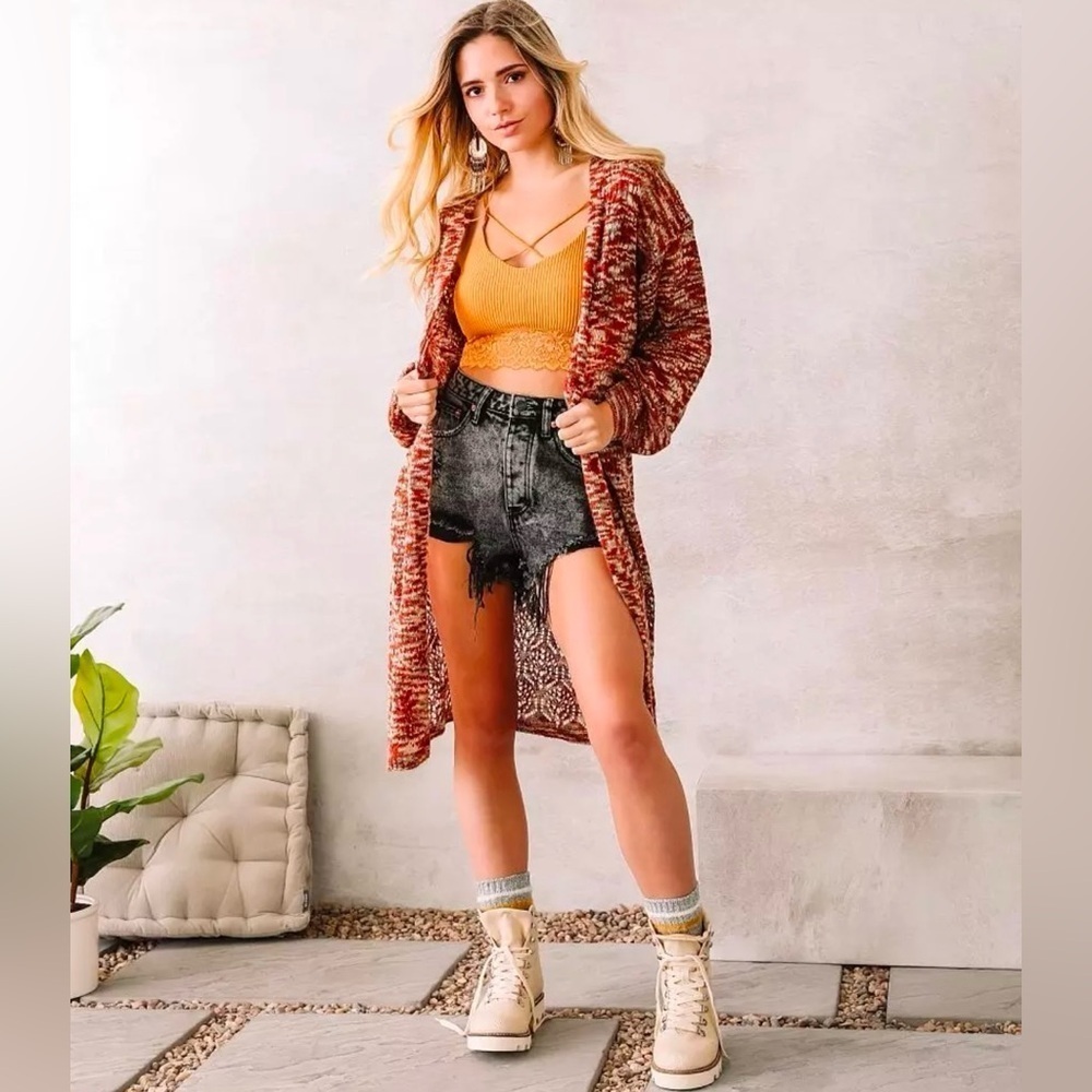 Willow & root Marled Women's long Cardigan sweater